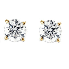 Amanda Rose Collection 1/4ct TW Round Diamond Stud Earrings for Women in 14K Gold