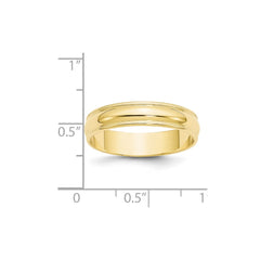 Men's 10K Yellow Gold 5mm Classic Milgrain Wedding Band |Available Ring Sizes 8-14|10K Solid Gold Wedding Rings for Men
