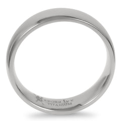 6mm Mens Comfort Fit Titanium Plain Classic Wedding Band ( Available Ring Sizes 8-12 1/2)