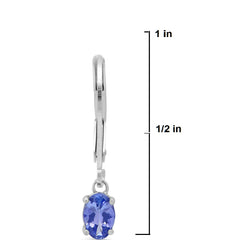 Gemstone Lever Back Earrings for Women set in 925 Sterling Silver |Real Gemstone Earrings for Women set in Real Sterling Silver