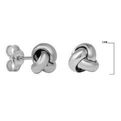Amanda Rose Love Knot Stud Earrings Crafted in 14K Yellow or White Gold