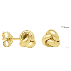 Amanda Rose Love Knot Stud Earrings Crafted in 14K Yellow or White Gold
