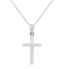 14K Yellow or 14K White Gold Cross Pendant Necklace for Women | Real Gold Cross Necklaces