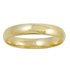 Men's 14K Yellow Gold 4mm Comfort Fit Plain Wedding Band  (Available Ring Sizes 8-12 1/2) Size 9
