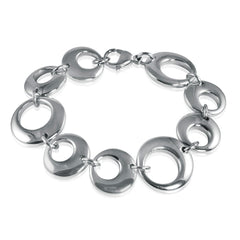 Ladies 7 inch Stainless Steel Circle Bracelet