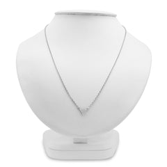 Amanda Rose Cubic Zirconia Triangle Necklace in Sterling Silver on a 16-18" Adjustable Chain