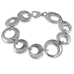 Ladies 7 inch Stainless Steel Circle Bracelet