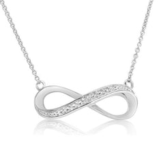 Sterling Silver Diamond Accent 18 inch Infinity Necklace
