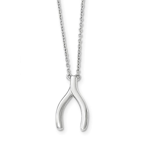 Amanda Rose Sterling Silver Wishbone Necklace