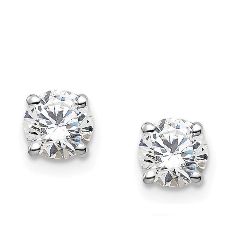 Amanda Rose Collection 1/4ct TW Round Diamond Stud Earrings for Women in 14K Gold