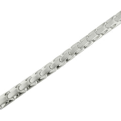 Oxford Ivy Mens Solid Stainless Steel Solid Chain Link Bracelet 8 1/4 inches|Bracelets for Men
