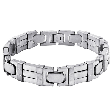 Oxford Ivy Men's Stainless Steel Chain Link Bracelet 8 1/2 inches